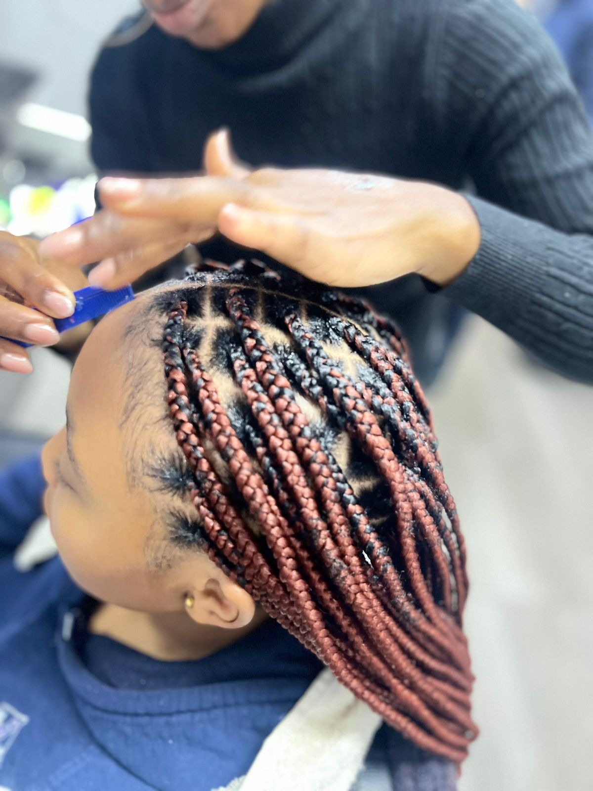 Braiding and hair color service
